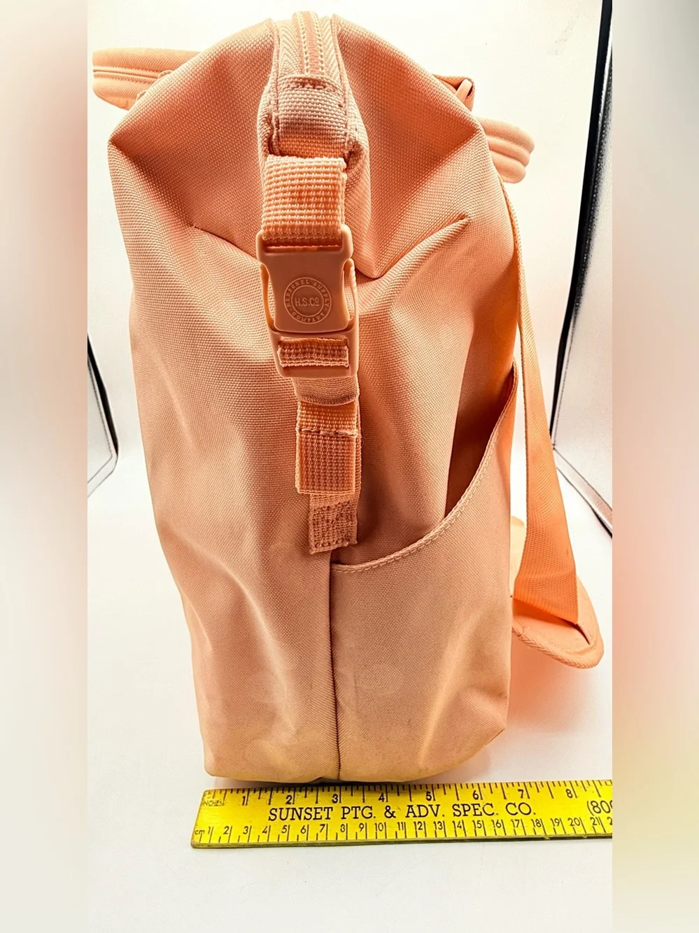 Herschel Strand Diaper Bag Peach Polka Dot Baby Bag w/ Changing Pad Tote 24L